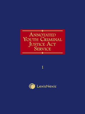cover image of Annotated Youth Criminal Justice Act